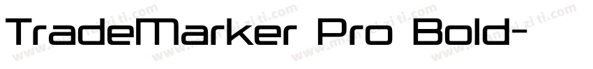 TradeMarker Pro Bold字体转换